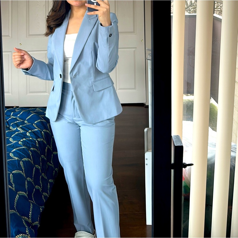 Zara Powder Blue Tailored Pantsuit